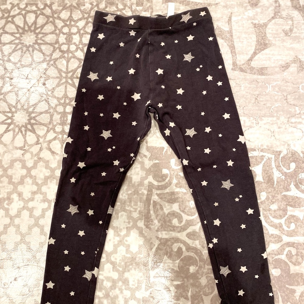 Zara girls - star leggings, charcoal grey size 4T